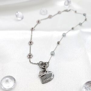 Authentic Luxury Heart Charm Necklace | Mixed Metals, Faux Pearls & CZ|Y2K